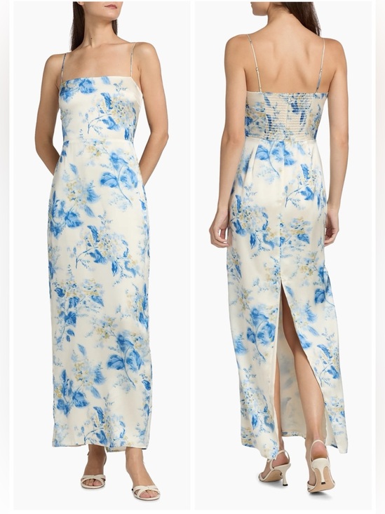 Reformation Dresses & Skirts - Reformation
Frankie Silk Slip Maxi Dress in Misty Morning Floral SZ US 4